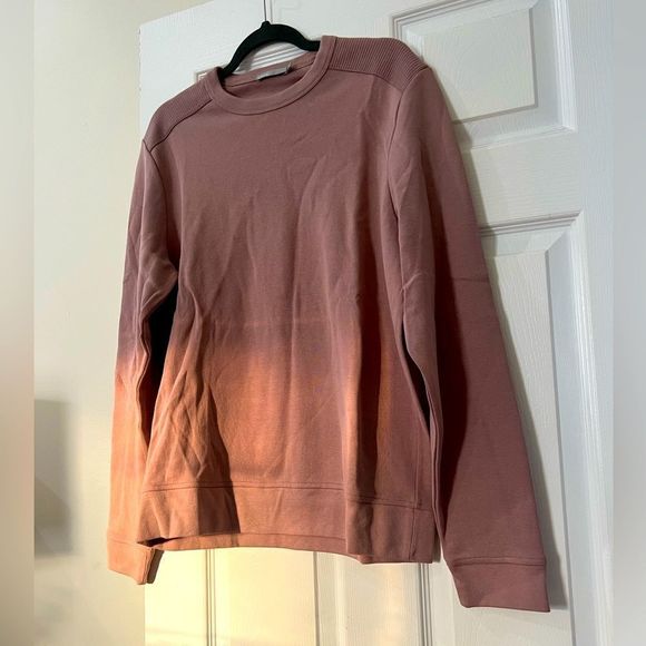 Vince Men’s Cotton Crewneck Sweatshirt with Ribbed Sleeve Detail - Picture 1 of 8